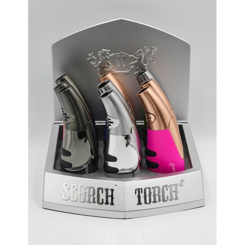 SCORCH – TORCH LIGHTERS – VEGA 60 DEGREE – 4.5 INCH – 9CT DISPLAY – 61606 – [MSRP: $20 EACH]