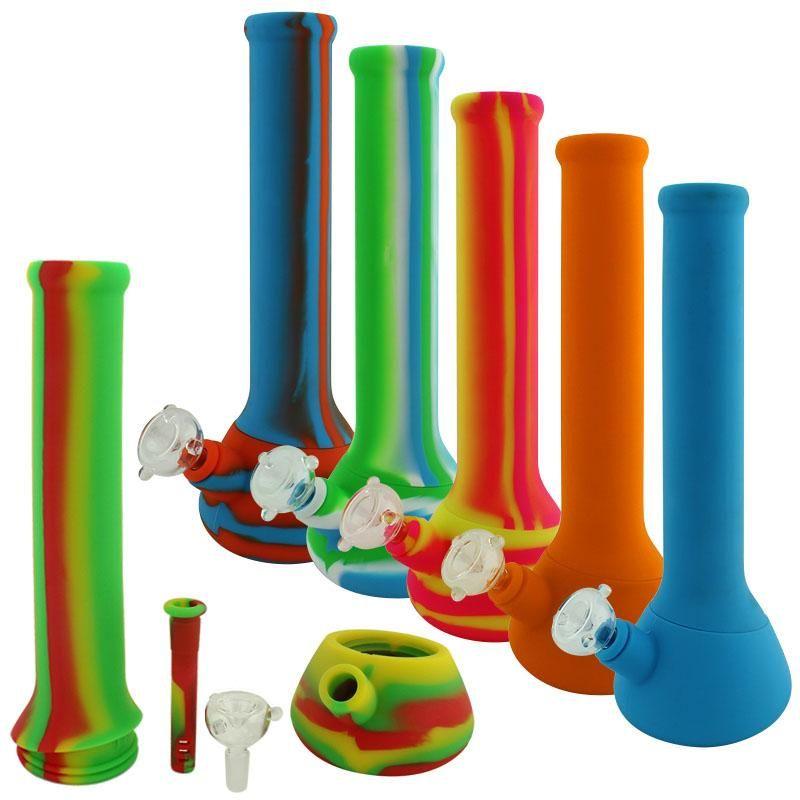 LARGE HYBRID DRY RIG – SILICON WATER PIPES – MULTI-COLOR – 1CT – SL101 – [MSRP: $32.50]