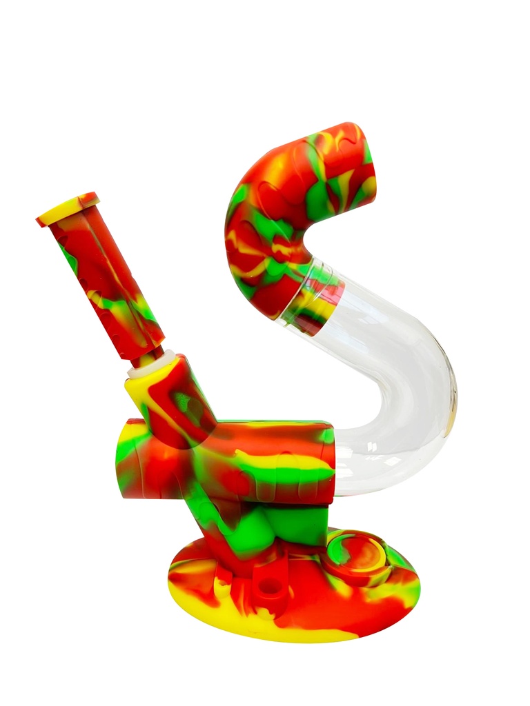DAB ZONG HYBRID BONG – SILICON WATER PIPES – 1CT – SL203 – [MSRP: $62.50]