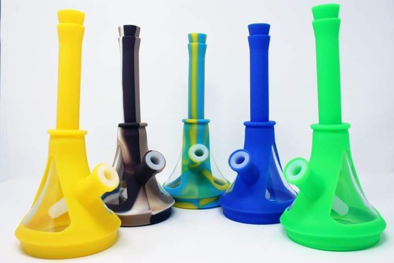 LARGE HYBRID DRY RIG – SILICON WATER PIPES – MULTI-COLOR – 1CT – SL100 – [MSRP: $47.50]