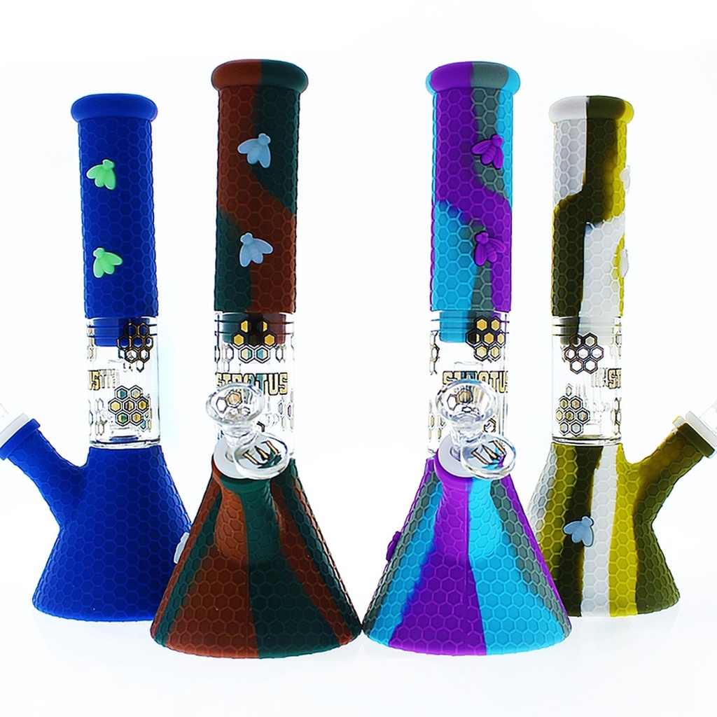 HYBRID DRY RIG – SILICON WATER PIPES – MULTI-COLOR – 1CT – SL121 – [MSRP: $52.50]