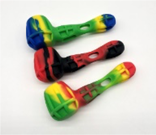 CLASSIC SPOON PIPE – SILICON HAND PIPES – MULTI-COLOR – 1CT – SL15 – [MSRP: $11]