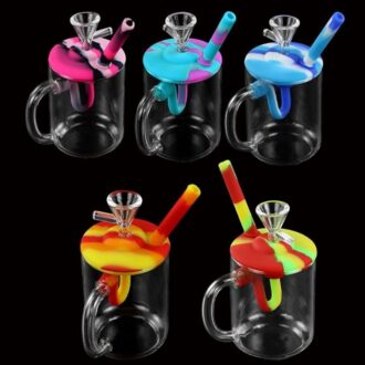 MUG HYBRID BONG – SILICON WATER PIPES – 1CT – SL246 – [MSRP: $37.50]