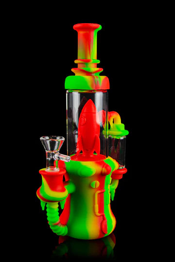 SPACE SHIP HYBRID BONG – SILICON WATER PIPES – 1CT – SL24 – [MSRP: $39]