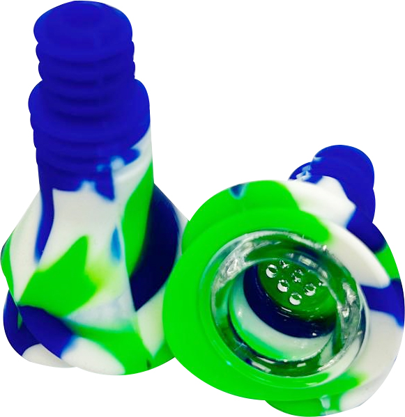HYBRID SILICONE & GLASS BOWL – SILICON ACCESSORIES – 1CT – SL255 – [MSRP: $7.50]