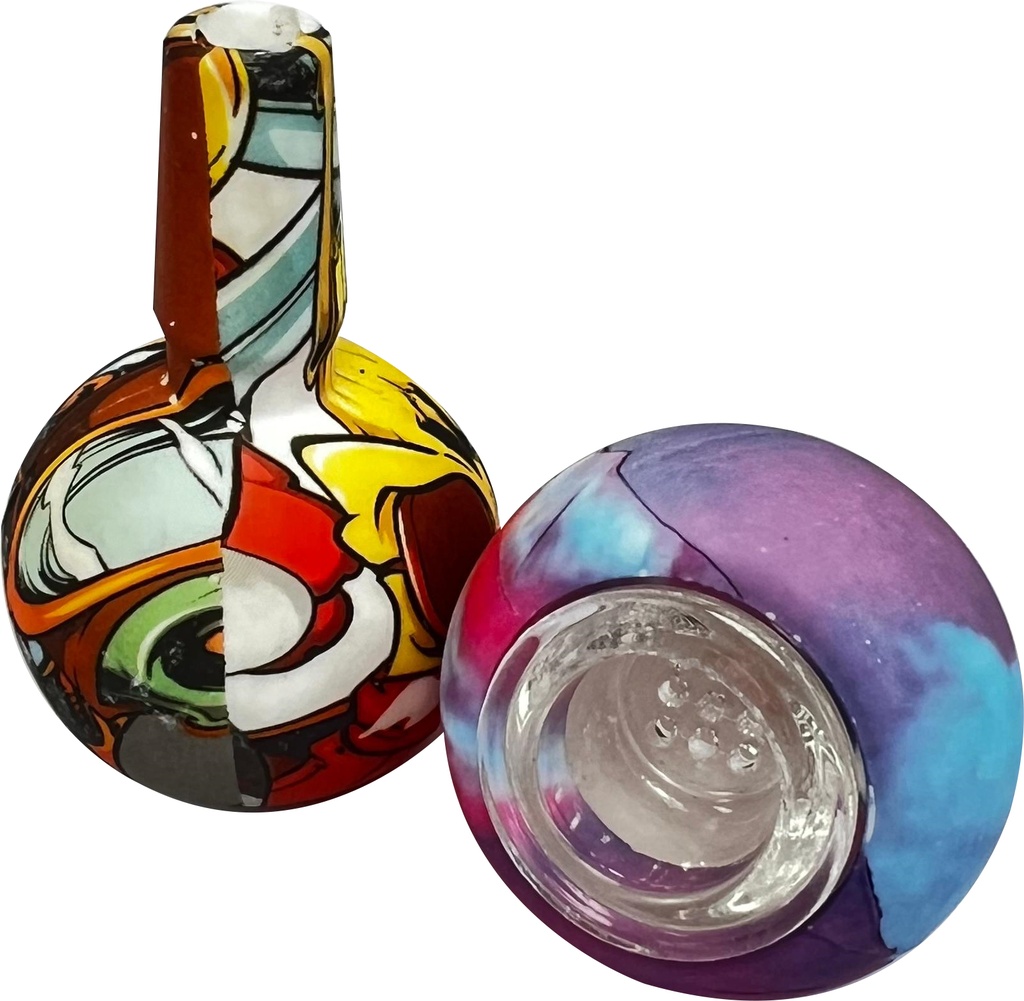 HYBRID SILICONE & GLASS BOWL – SILICON ACCESSORIES – 1CT – SL260 – [MSRP: $7.50]