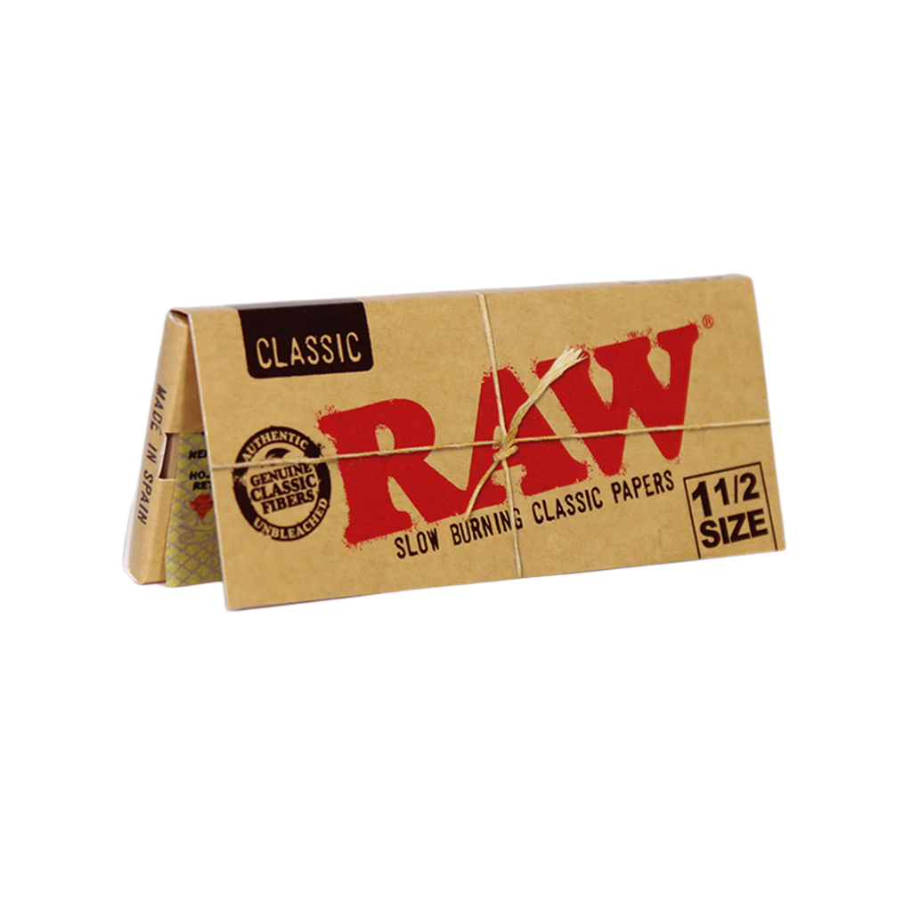RAW – ROLLING PAPERS – CLASSIC & ORGANIC HEMP – 1 1/2 – 25CT DSPL – [MSRP: $2 EACH]