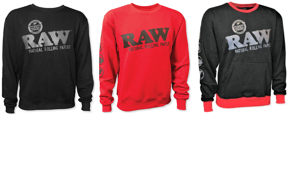RAW – APPAREL – AUTHENTIC LOGO CREWNECK SWEATSHIRT – 1CT – [MSRP: $79.99]