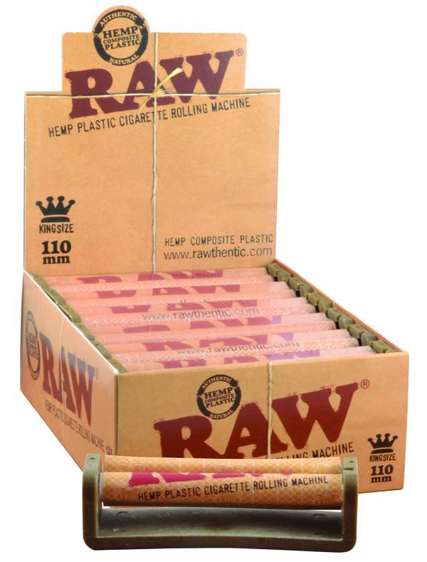 RAW – HEMP PLASTIC ROLLING MACHINE OR 2 WAY ROLLER – PAPERS & TUBES ACCESSORIES – 110MM – 12 CT – 1DSPL – [MSRP: $5 EACH]