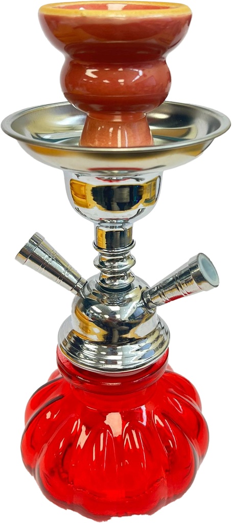 SABA – HOOKAH – SMALL SERIES – DOUBLE HOSE – 6 COLORS – 1CT – ZC18 – [MSRP: $23.50]
