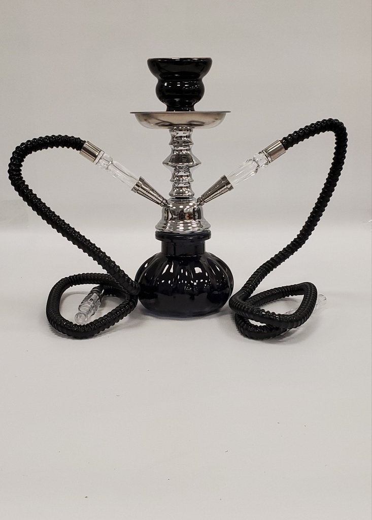 SABA – HOOKAH – SMALL SERIES – DOUBLE HOSE – 6 COLORS – 1CT – ZC26 – [MSRP: $28]