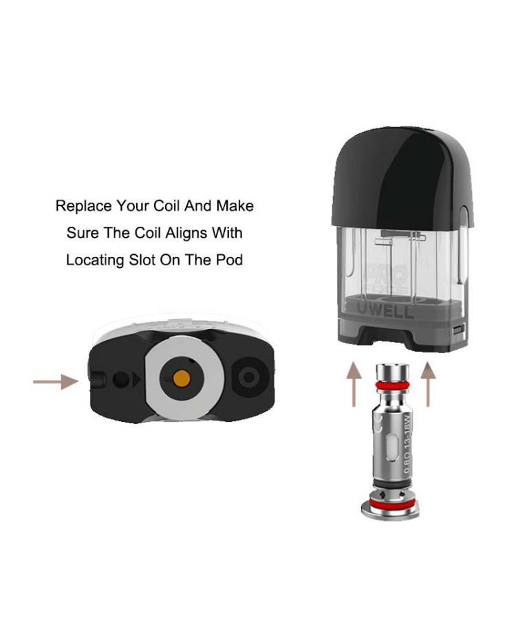 UWELL – VAPE PODS REPLACEMENT – CALIBURN G COILS & PODS – ASSORTED OHM – 1CT – [MSRP: $15-$22.50]