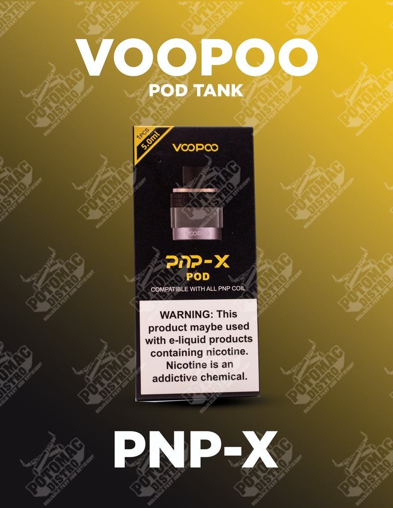 VOOPOO – VAPE PODS REPLACEMENT – PNP-X REPLACEMENT POD – VARIOUS COLORS – 5ML – 1CT – [MSRP: $25]