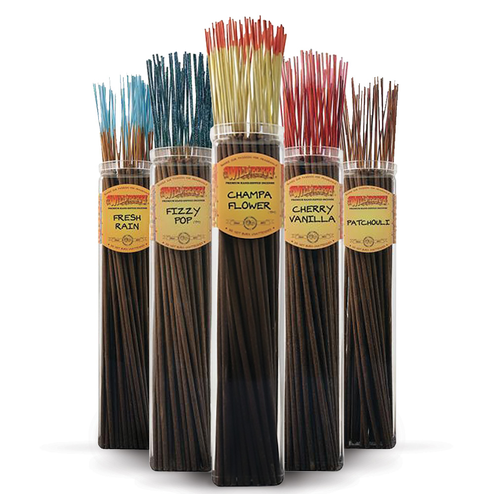 WILD BERRY – INCENSE – PREMIUM HAND-DIPPED INCENSE STICKS – ASSORTED SCENTS – 100CT BAG – [MSRP: $25]