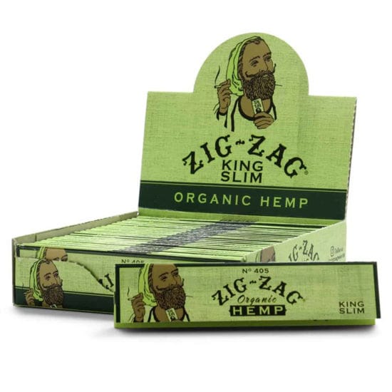 ZIG ZAG – ROLLING PAPERS – ORGANIC HEMP – 1 1/4 & KING SIZE – 24CT DSPL – [MSRP: $3.50 EACH]