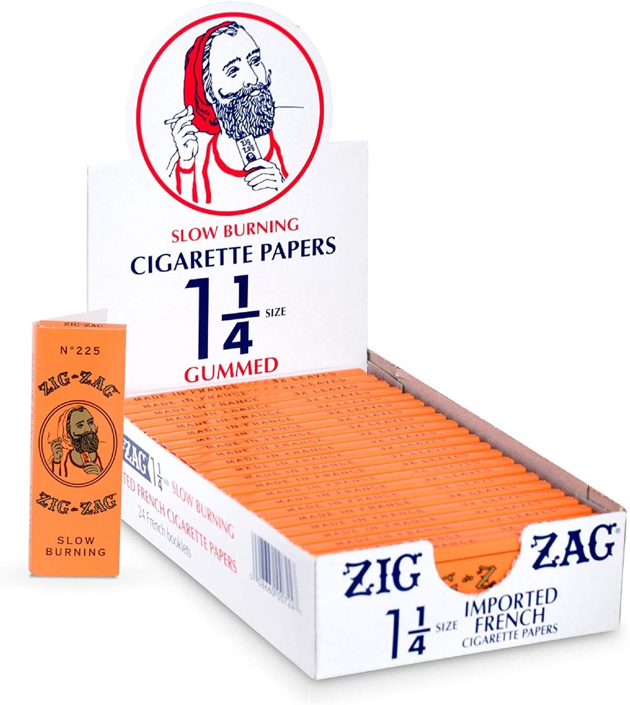 ZIG ZAG – ROLLING PAPERS –BURNING 1 1/4 - ORANGE – ASSORTED SIZES & STYLES – 24CT DSPL – [MSRP: $4.50 EACH]