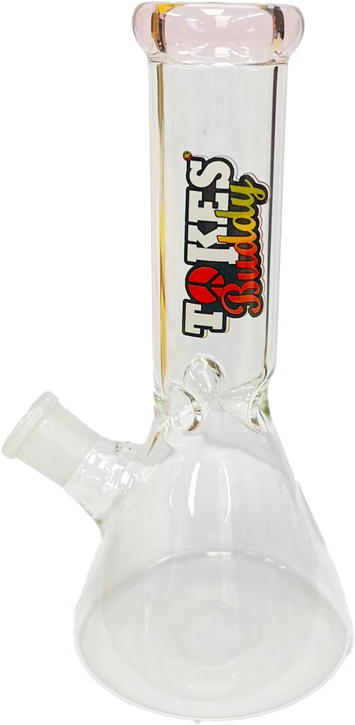 TOKES BUDDY – BEAKER BASE – GLASS WATER PIPE – 8 INCH – 4MM – 1CT – TBGBB – [MSRP: $25]