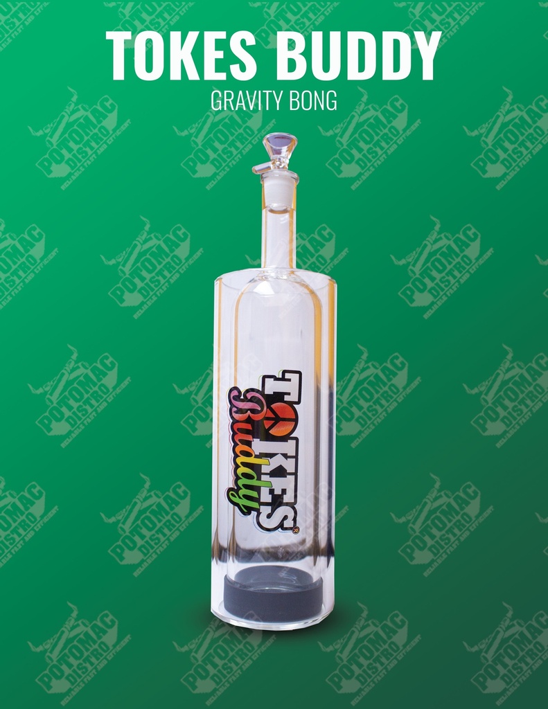TOKES BUDDY – GRAVITY – GLASS WATER PIPE – 5MM – 1CT – TBGB – [MSRP: $87.50]