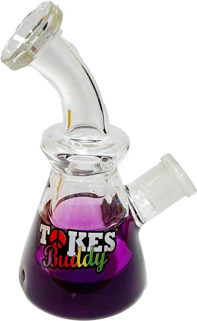 TOKES BUDDY – GLYCERIN MINI – GLASS WATER PIPE – 1CT – GGB07 – [MSRP: $87.50]