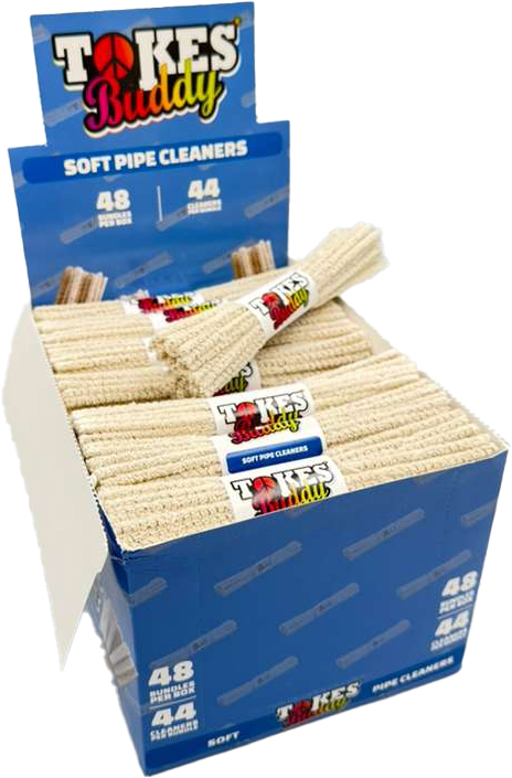 TOKES BUDDY – SMOKING ACCESSORIES – SOFT – PIPE CLEANER – 48CT DISPLAY – TBSPC – [MSRP: $2 EACH]