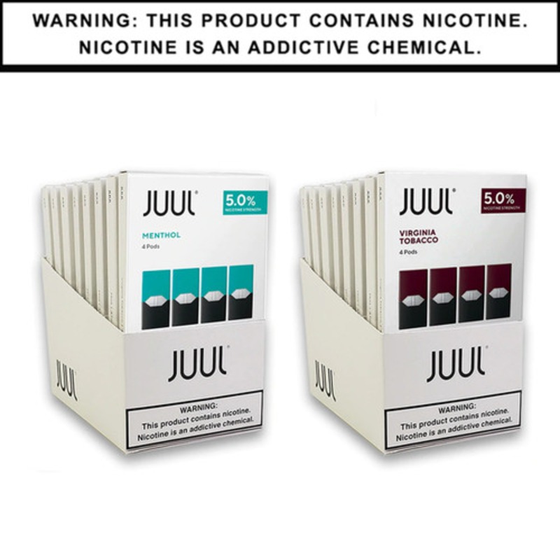 JUUL – VAPE PODS REPLACEMENT – JUUL PODS – ASSORTED FLAVORS – 3% & 5% – 8 PACKS OF 4CT – [MSRP: $34 EACH]