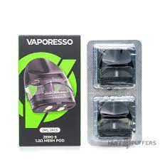 VAPORESSO – VAPE PODS REPLACEMENT – ZERO S REPLACEMENT PODS – 1.2 OHM – 2ML – 2CT – [MSRP: $6 EACH]