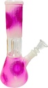 SINGLE PERC – GLASS WATER PIPE – 8-INCH – W/ ICE CATCHER – 1CT – WP-26 – [MSRP: $17.50]