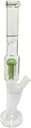 STRAIGHT NECK – GLASS WATER PIPES – CLEAR ACCENTS – 16 INCH – 1CT – GB0203 – [MSRP: $95]