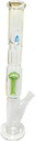STRAIGHT NECK – GLASS WATER PIPES – LIME GREEN ACCENTS – 16 INCH – 1CT – GB0210 – [MSRP: $87.50]