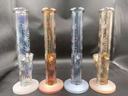 STRAIGHT NECK – GLASS WATER PIPES – ORANGE ACCENTS – 16 INCH – 1CT – GB0227 – [MSRP: $87.50]