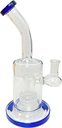 BENT NECK WITH SHOWERHEAD PERCOLATOR – GLASS WATER PIPES – 20CM – 1CT – GB029 – [MSRP: $59]