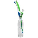 PORTABLE BOTTLE ATTACHMENT HYBRID BONG – SILICON WATER PIPES – MULTI-COLOR – 1CT – SL155 – [MSRP: $20.50]