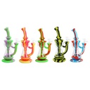 HOURGLASS HYBRID BONG – SILICON WATER PIPES – 1CT – SL176 – [MSRP: $62.50]