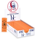 ZIG ZAG – ROLLING PAPERS –BURNING 1 1/4 - ORANGE – ASSORTED SIZES & STYLES – 24CT DSPL – [MSRP: $4.50 EACH]
