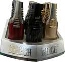 SCORCH – TORCH LIGHTERS – ERGONOMIC JET FLAME DISPLAY WITH BASE – 9CT DISPLAY – 61752-08763 – [MSRP: $25.50 EACH]