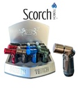 SCORCH – TORCH LIGHTERS – STAINLESS HEAVY DUTY JET FLAME WITH STAND – 12CT DISPLAY – 61760-08721 – [MSRP: $27.50 EACH]