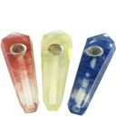 CRYSTAL – GLASS HAND PIPE – GLASS ACCESSORIES – MULTI-COLOR – 1CT – GB-1025 – [MSRP: $16.50]