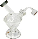 DIAMOND CUT – GLASS WATER PIPE – RIG – 1CT – GB1010 – [MSRP: $67.50]