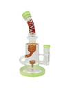 AMERICAN COLORS BENT NECK – GLASS WATER PIPE – 9-INCH – WITH PERC – 1CT – GB1038 – [MSRP: $78.50]
