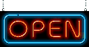 LED SIGN – "OPEN" – 10×30×1.2CM – WHITE & RED – LED SIGN & OUTDOOR DISPLAY – 1CT – EP-OPEN300S5MIX-FL2V – [MSRP: $STORE USE]