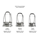 MYA – CHARCOAL BASKET – SILVER – HOOKAH ACCESSORIES – VARIOUS SIZES – 1CT – [MSRP: $23–$31]