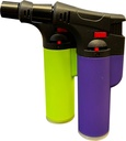 TECHNO – TORCH LIGHTERS – FLEX TRANSPARENT – SINGLE FLAME – 12CT DISPLAY – A212 – [MSRP: $9 EACH]