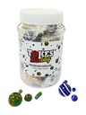 TOKES BUDDY – TERP BALLS & PEARLS – GLASS ACCESSORIES – AMERICAN COLORS – ASSORTED SIZES – 24CT JAR – GB1056 – [MSRP: $8 EACH]