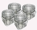 DIAMOND CUT GLASS – CONTAINERS & JARS – CLEAR – 1CT – [MSRP: $6.50]