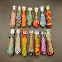 MULTI-COLORS – GLASS CHILLUM – GLASS HAND PIPES – 4CT – HP-108 – [MSRP: $1.50 EACH]
