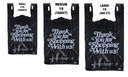 BLACK PLASTIC T-SHIRT BAGS – LARGE 1/6 / MEDIUM 1/8 / SMALL 1/10 – STORE SUPPLY – 1CT – BLACK PLASTIC T-SHIRT BAGS – [MSRP: $STORE USE]