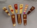 4" HAND – WOOD PIPES – STRAIGHT CUT – MULTI COLORS – WHP-79371 – [MSRP: $6]