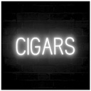 LED SIGN – "CIGARS" – WHITE & RED – 7×30×1.2 – LED SIGN & OUTDOOR DISPLAY – 1CT – LED - 106182 – [MSRP: $STORE USE]