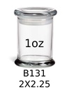 GLASS STORAGE – CONTAINERS & JARS – GLASS LID – 1OZ – 1CT – [MSRP: $2.50]
