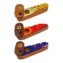 4" HAND – WOOD PIPES – WITH SLIDE COVER – MULTI COLORS – WHP-105152 – [MSRP: $6]